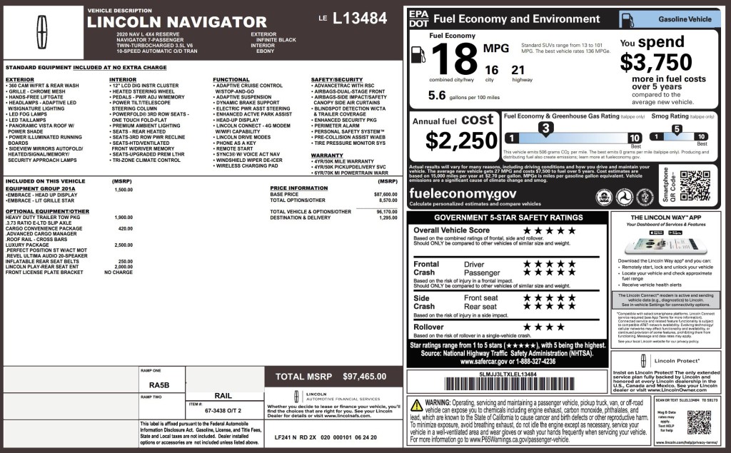 2020 Lincoln Navigator Image 11