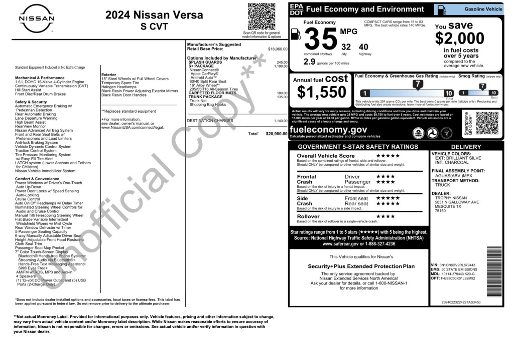 2024 Nissan Versa Image 3