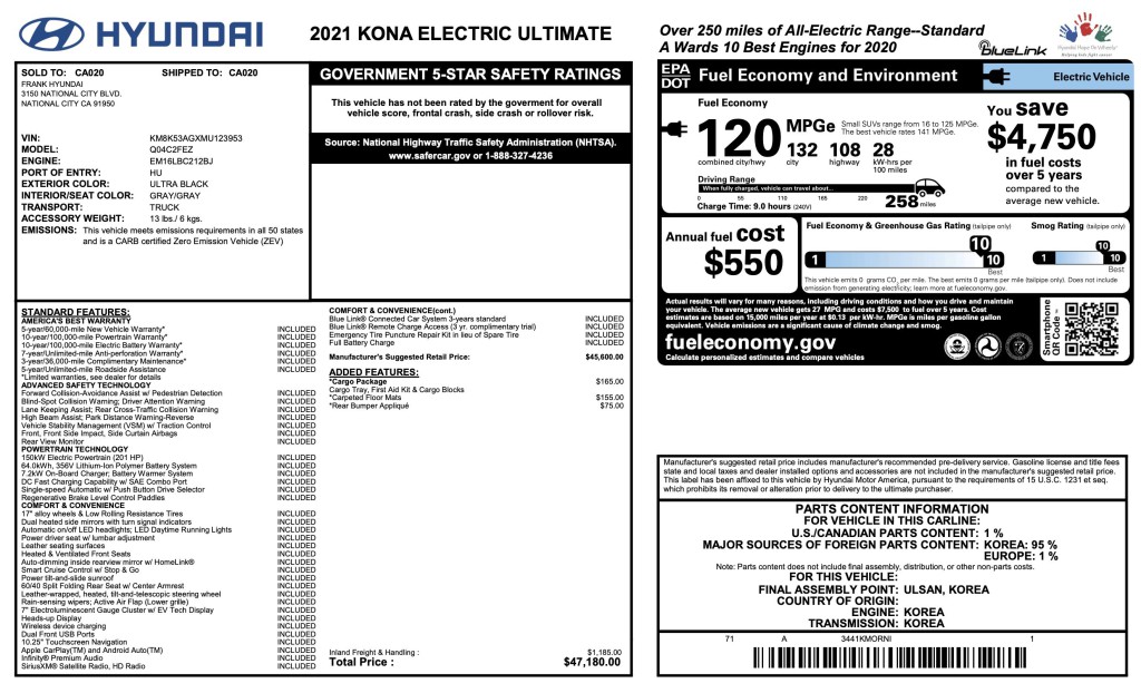 2021 Hyundai Kona Image 13