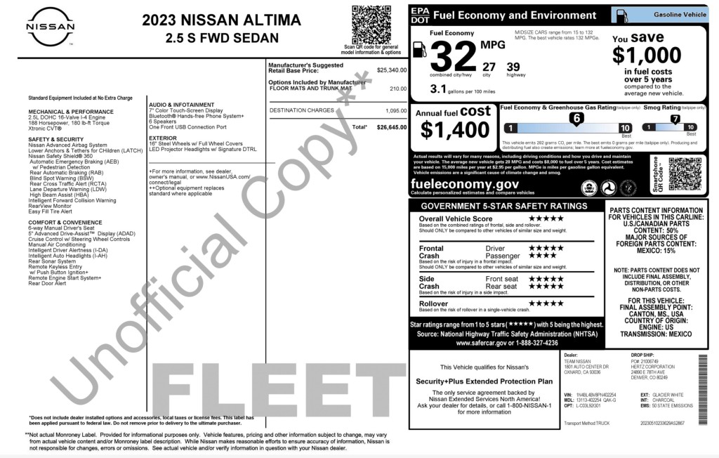 2023 Nissan Altima Image 3