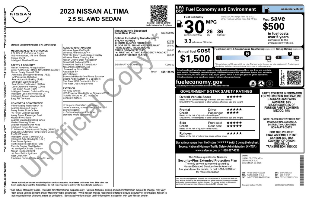 2023 Nissan Altima Image 3