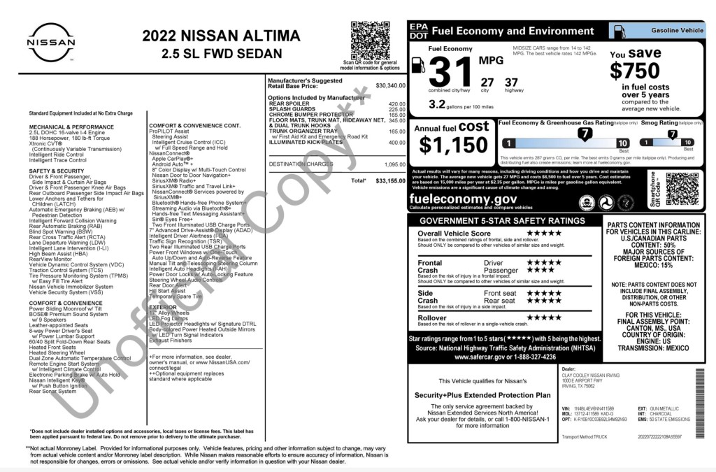 2022 Nissan Altima Image 7