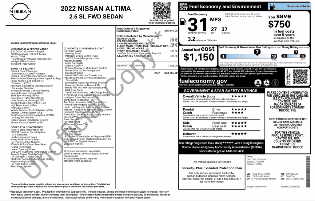 2022 Nissan Altima Image 12