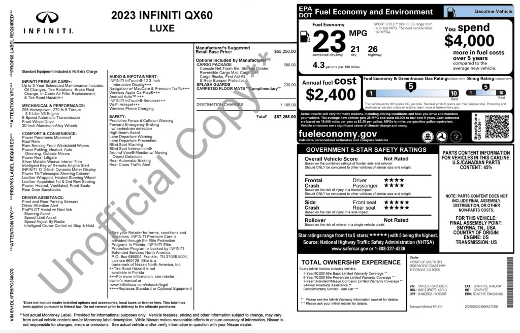 2023 INFINITI QX60 Image 14