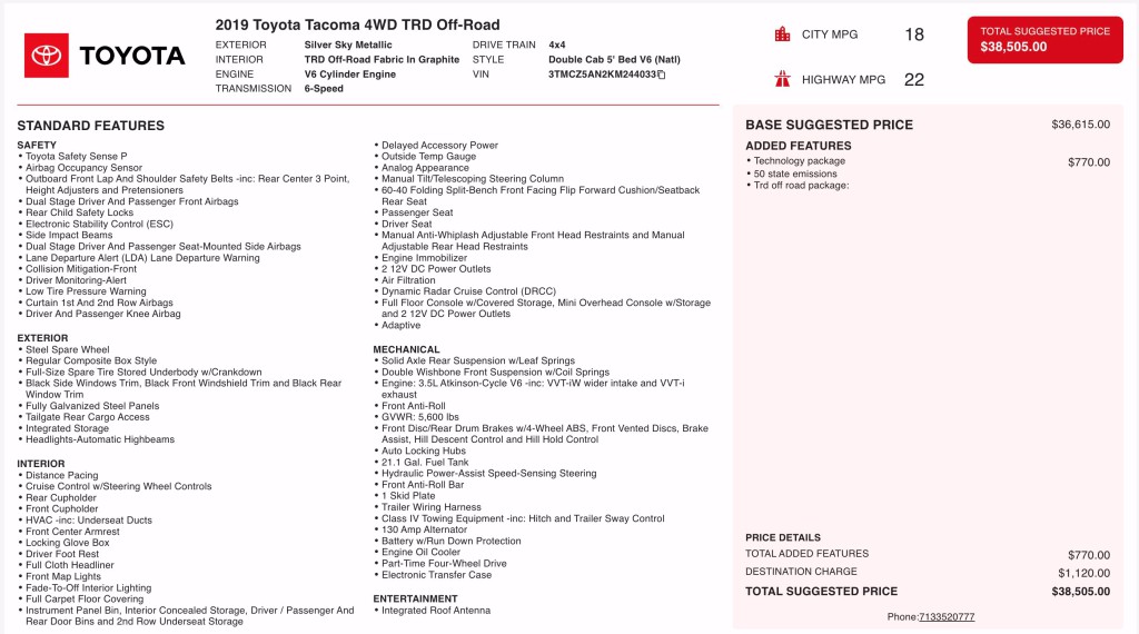 2019 Toyota Tacoma Image 3