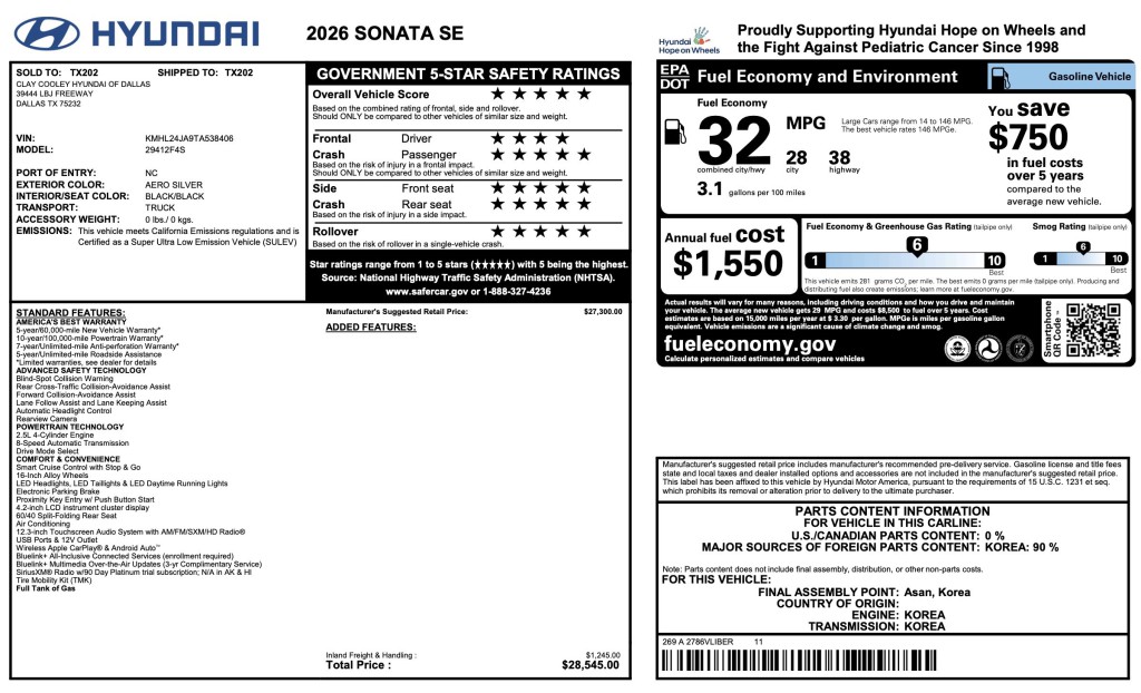 2026 Hyundai Sonata Image 11
