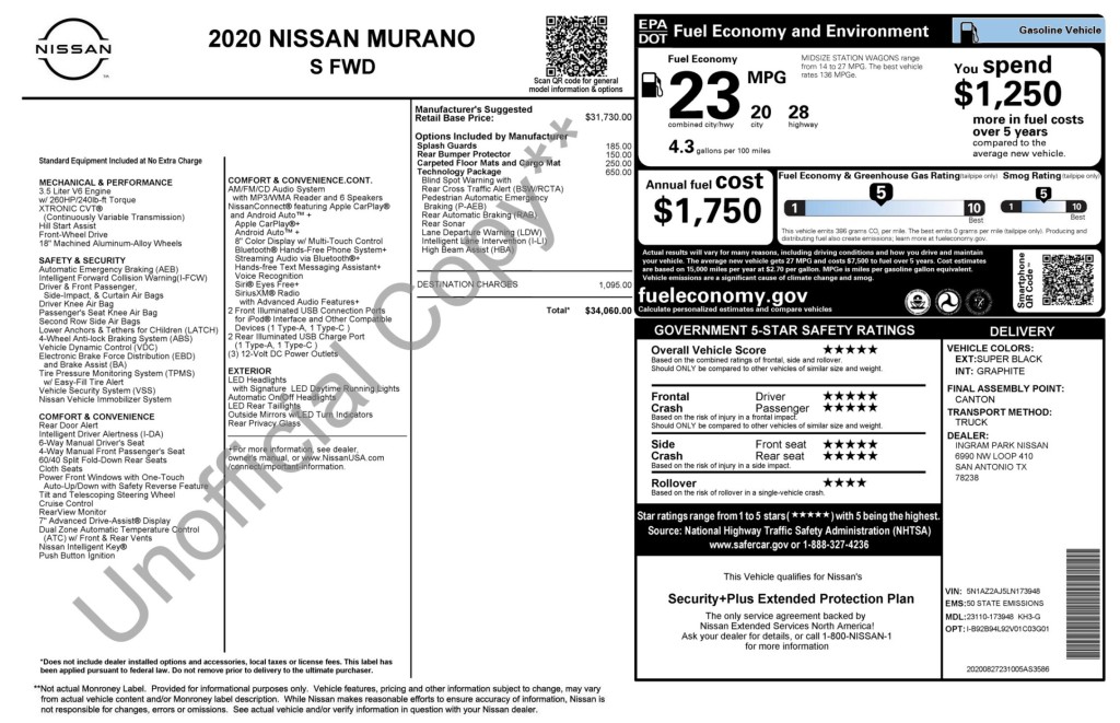 2020 Nissan Murano Image 13