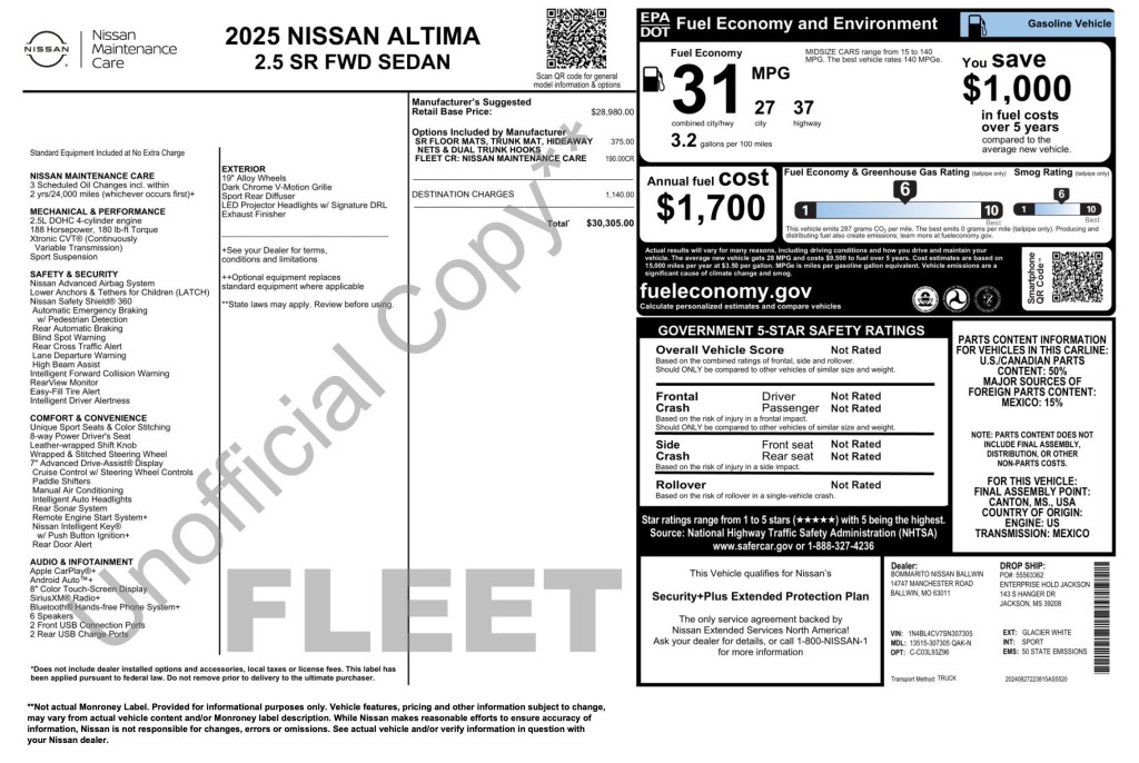 2025 Nissan Altima Image 7