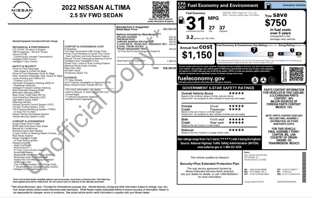 2022 Nissan Altima Image 14
