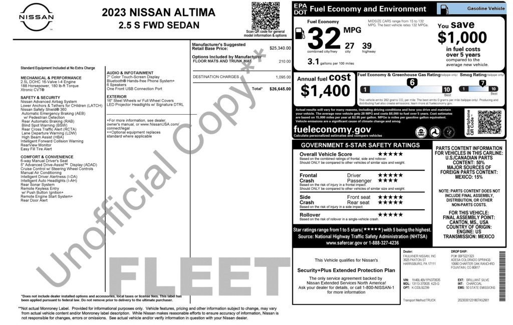 2023 Nissan Altima Image 1