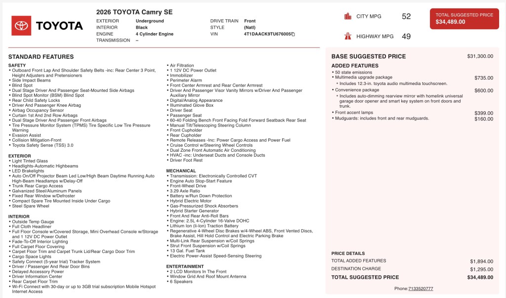2026 Toyota Camry Image 6