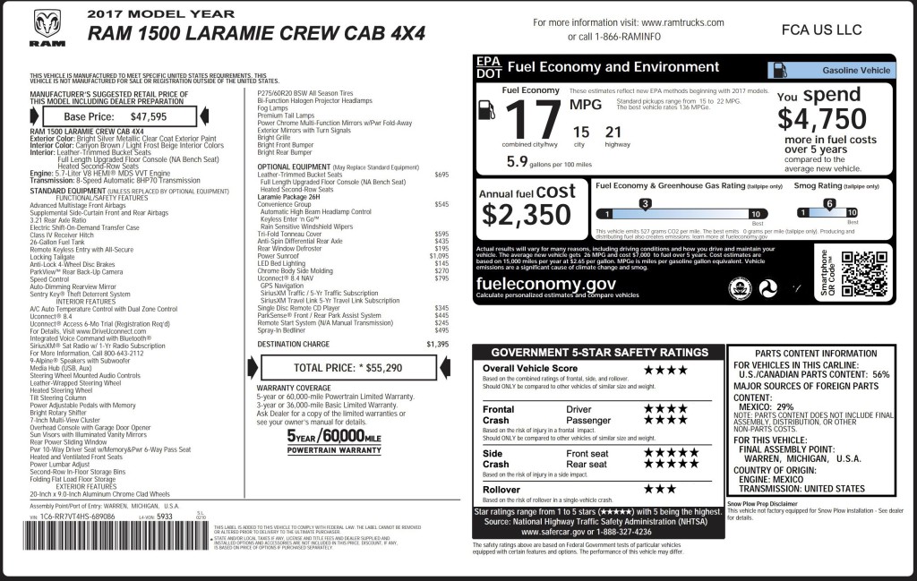 2017 RAM 1500 Image 3