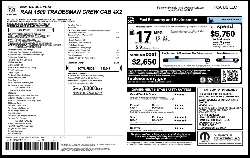2021 RAM 1500 Image 13