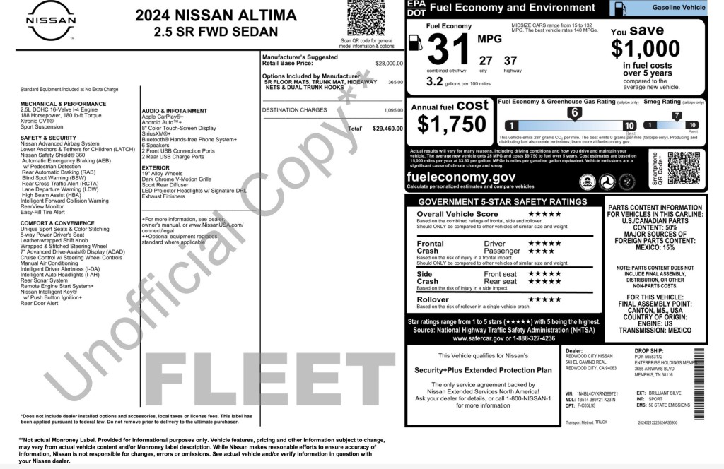 2024 Nissan Altima Image 3