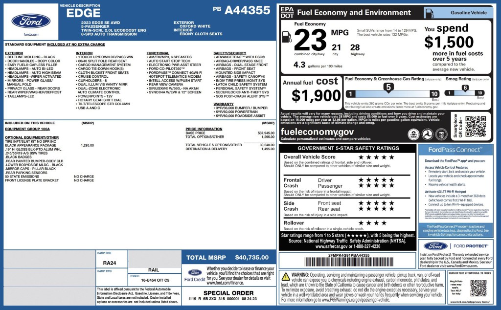 2023 Ford Edge Image 5