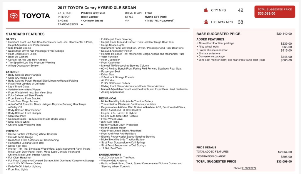 2017 Toyota Camry Image 14