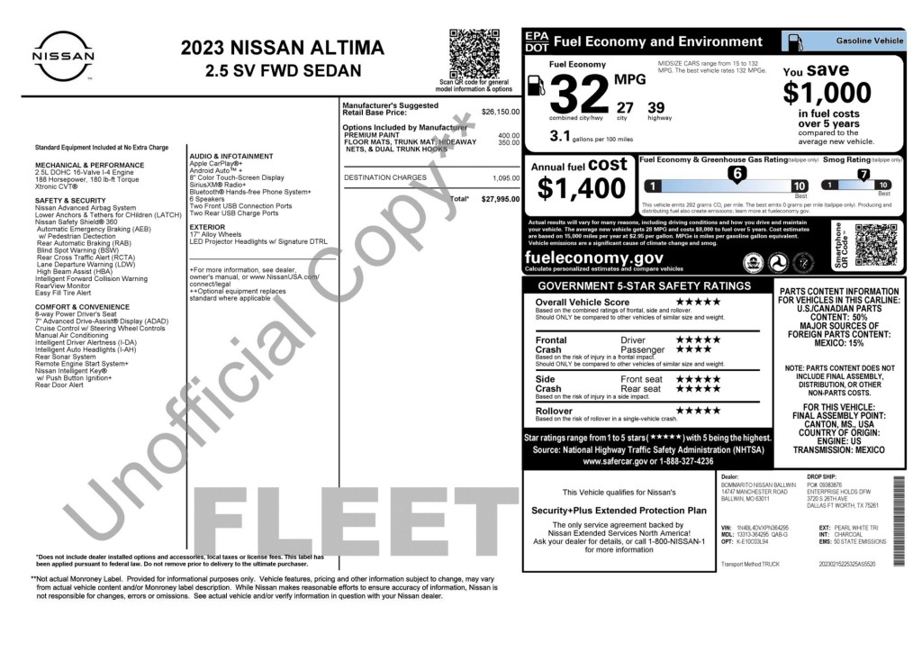 2023 Nissan Altima Image 3