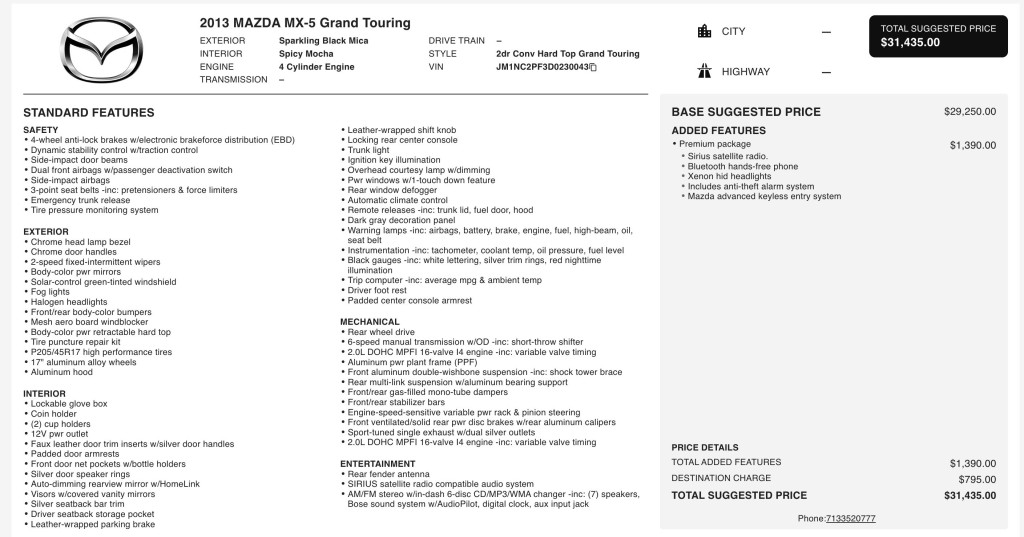 2013 Mazda MX-5 Miata Image 7