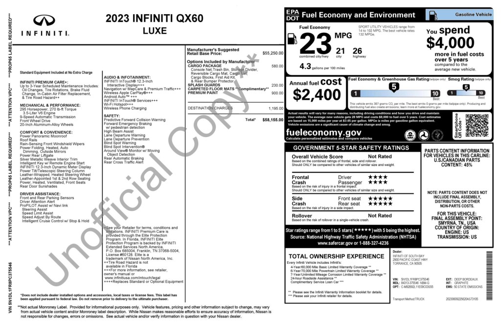 2023 INFINITI QX60 Image 14