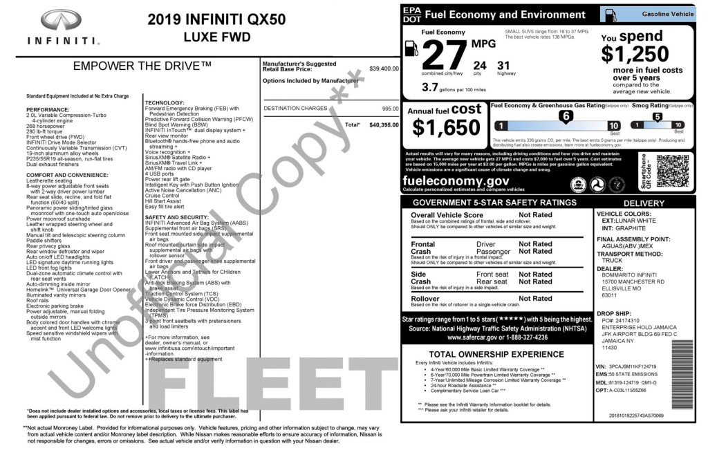 2019 INFINITI QX50 Image 1