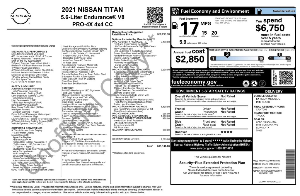 2021 Nissan Titan Image 3