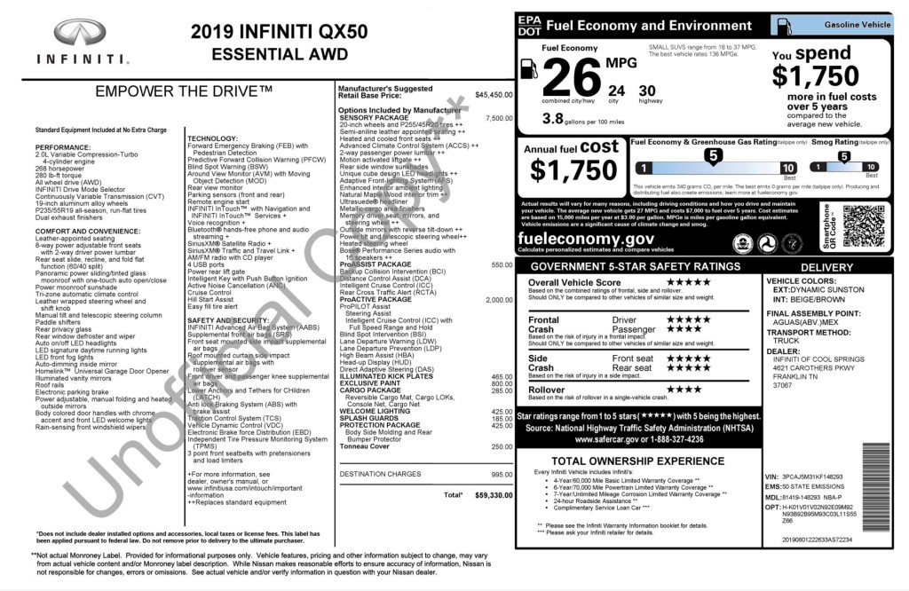 2019 INFINITI QX50 Image 3