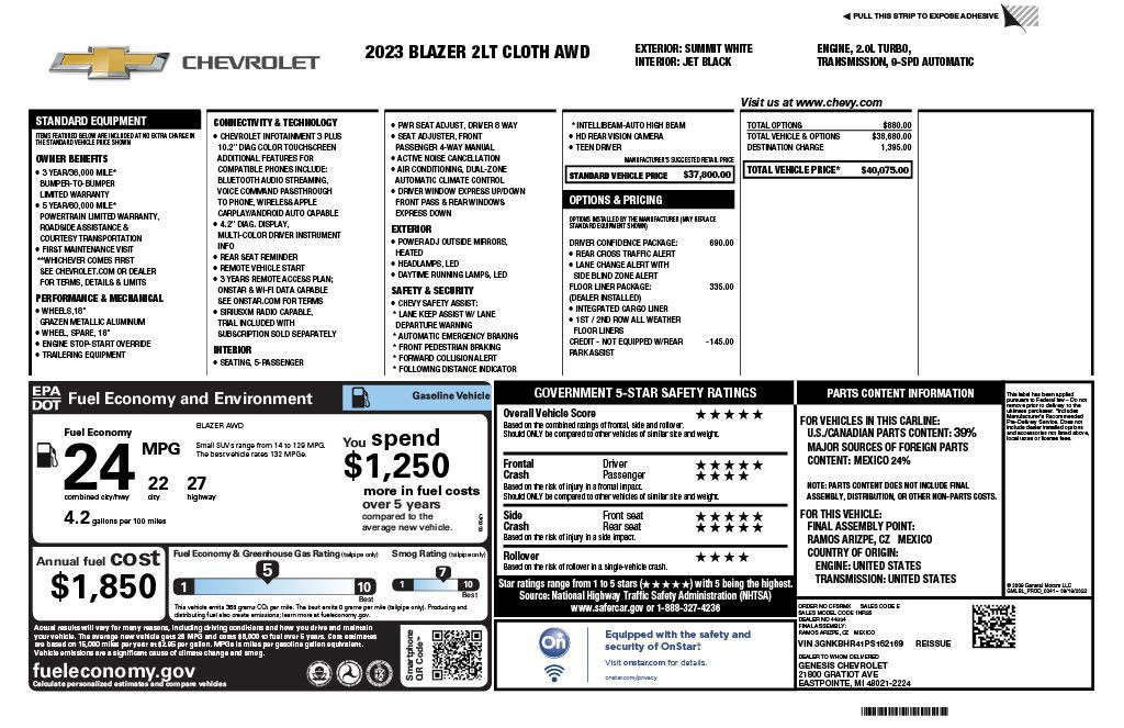 2023 Chevrolet Blazer Image 31