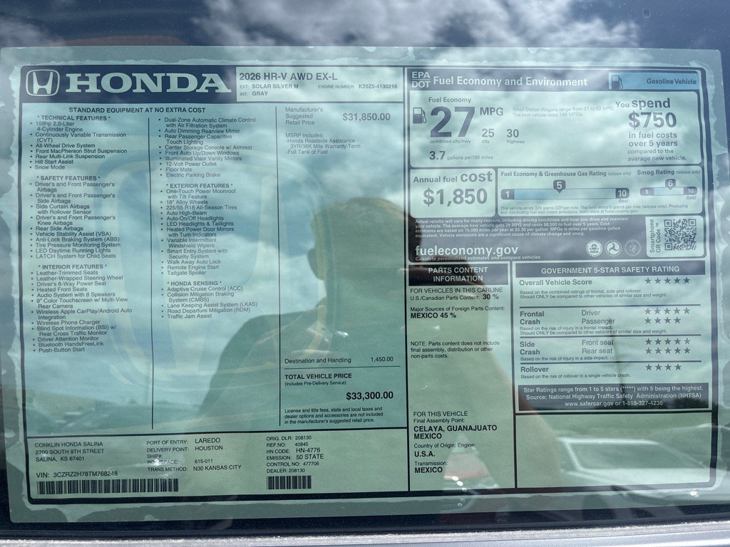 2026 Honda HR-V Image 20