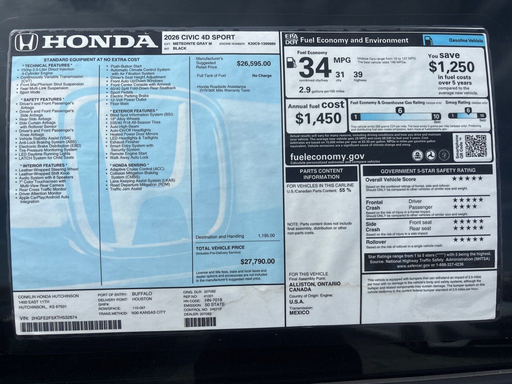 2026 Honda Civic Image 25