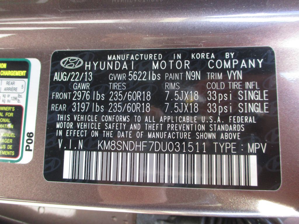 2013 Hyundai Santa Fe Image 10