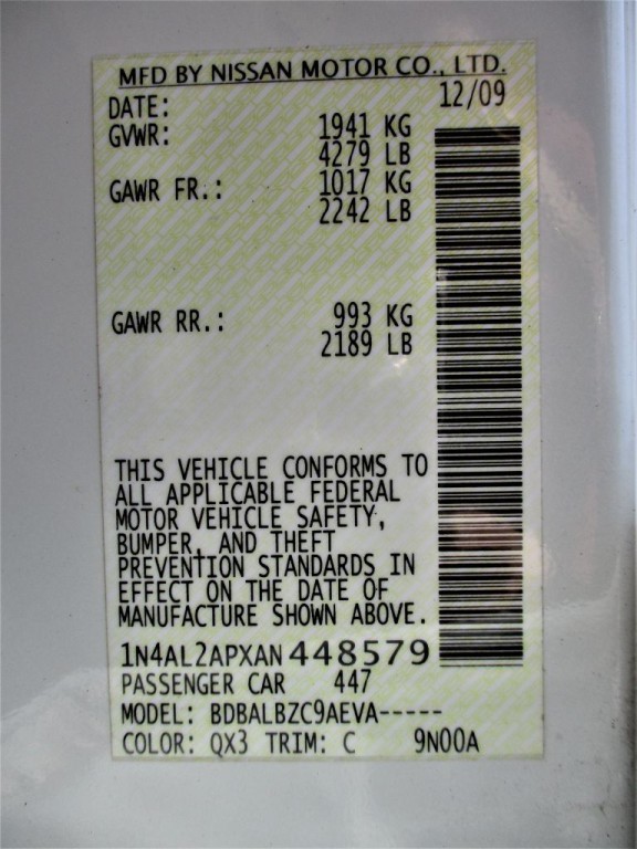 2010 Nissan Altima Image 14