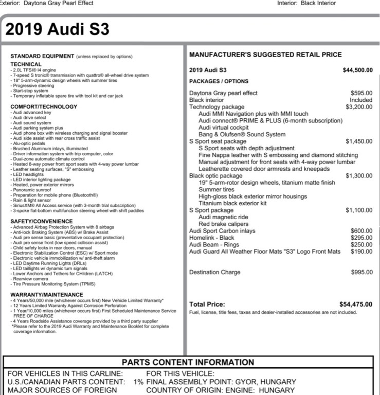 2019 Audi S3 Image 66