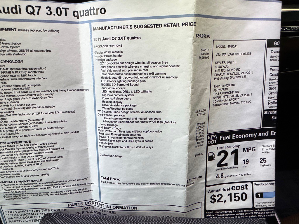 2019 Audi Q7 Image 52