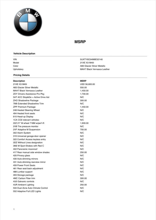 2021 BMW X3 Image 50