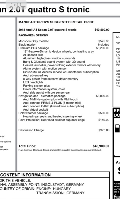 2018 Audi A4 Image 43