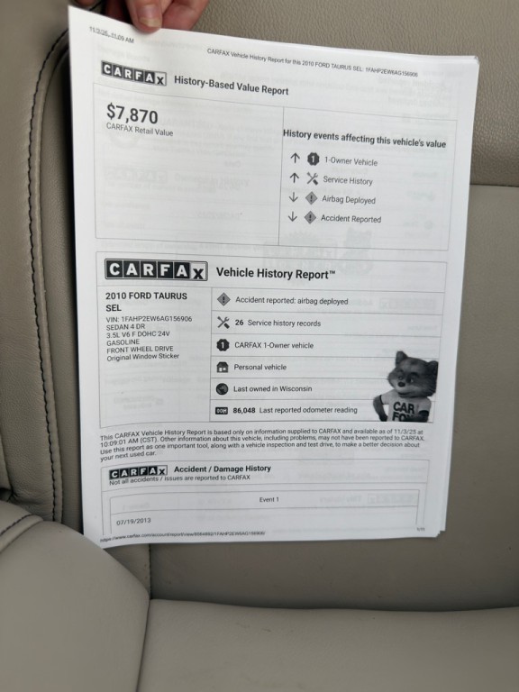 2010 Ford Taurus Image 13