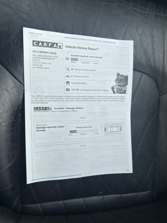 2012 INFINITI QX56 Image 22