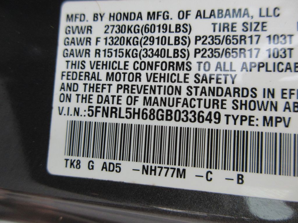 2016 Honda Odyssey Image 14