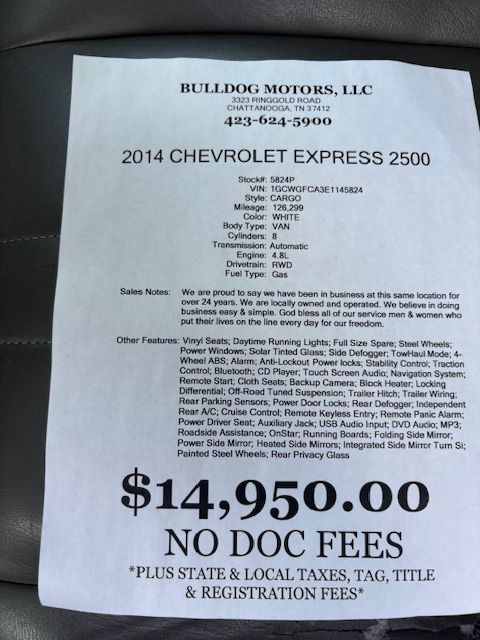 2014 Chevrolet Express Image 10