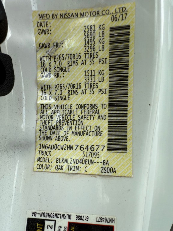 2017 Nissan Frontier Image 29