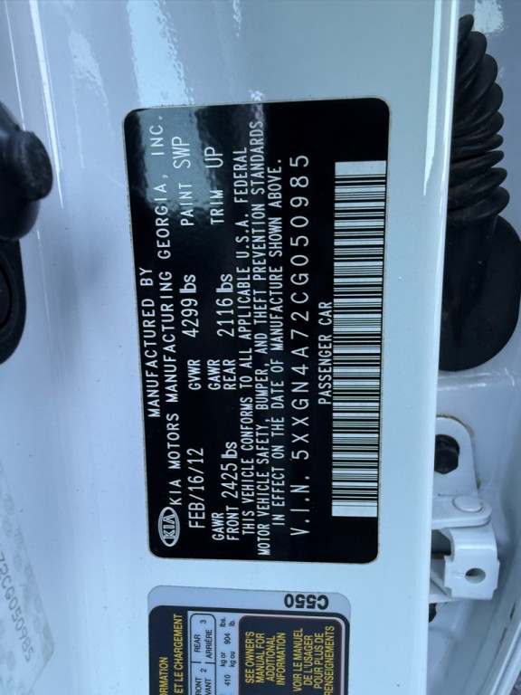 2012 Kia Optima Image 19