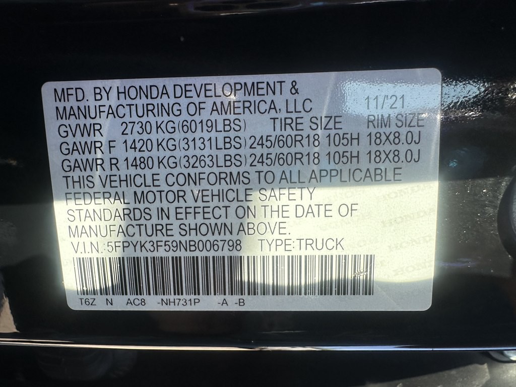2022 Honda Ridgeline Image 17