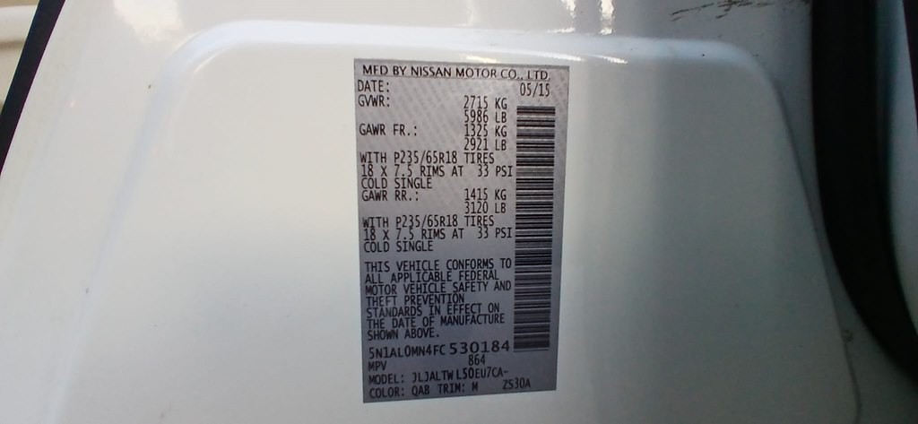 2015 INFINITI QX60 Image 62