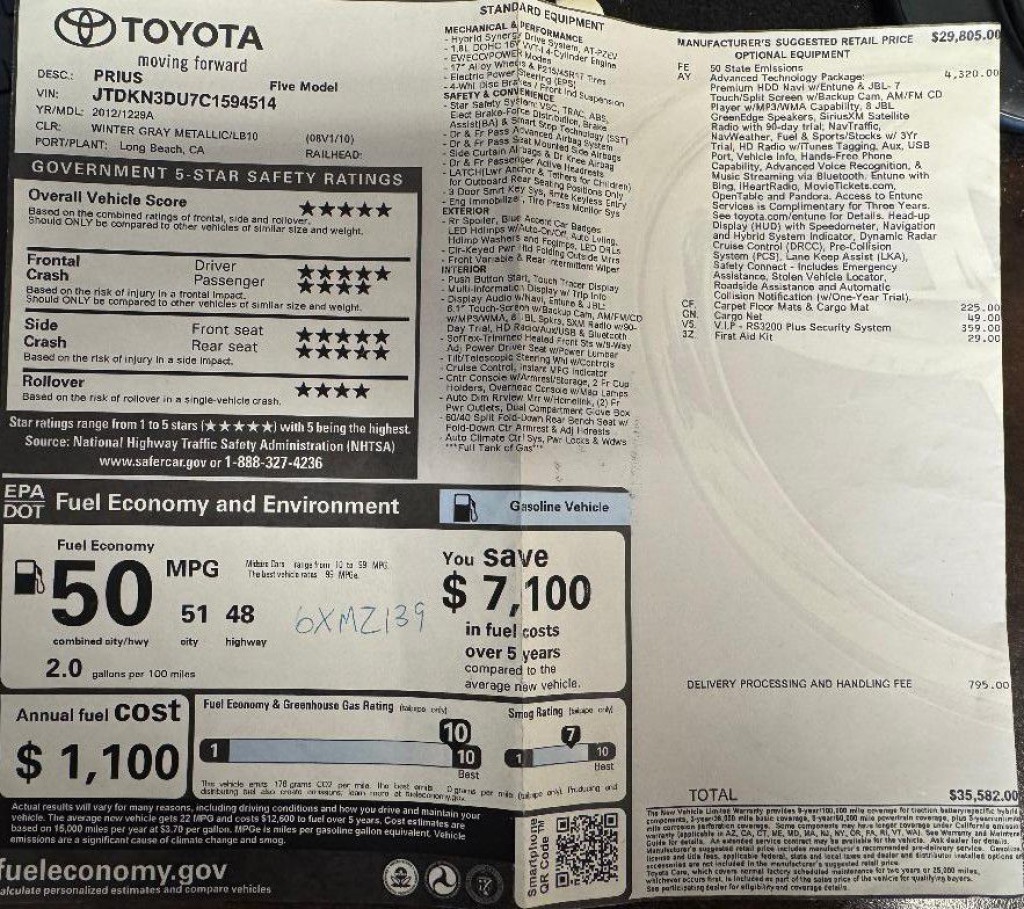 2012 Toyota Prius Image 49