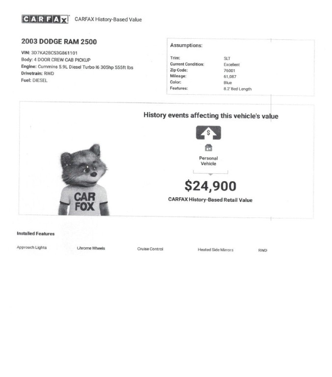 2003 Dodge Ram 2500 SLT