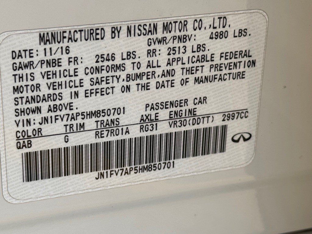 2017 INFINITI Q50 Image 32