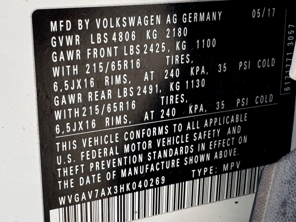 2017 Volkswagen Tiguan Image 53