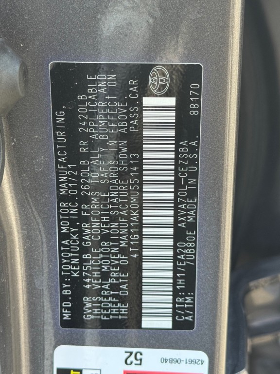 2021 Toyota Camry Image 30