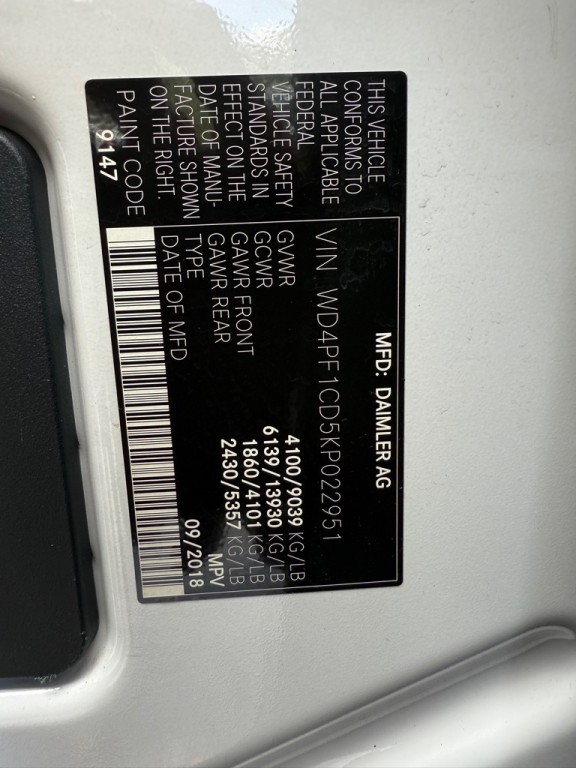 2019 Mercedes-Benz Sprinter Image 26