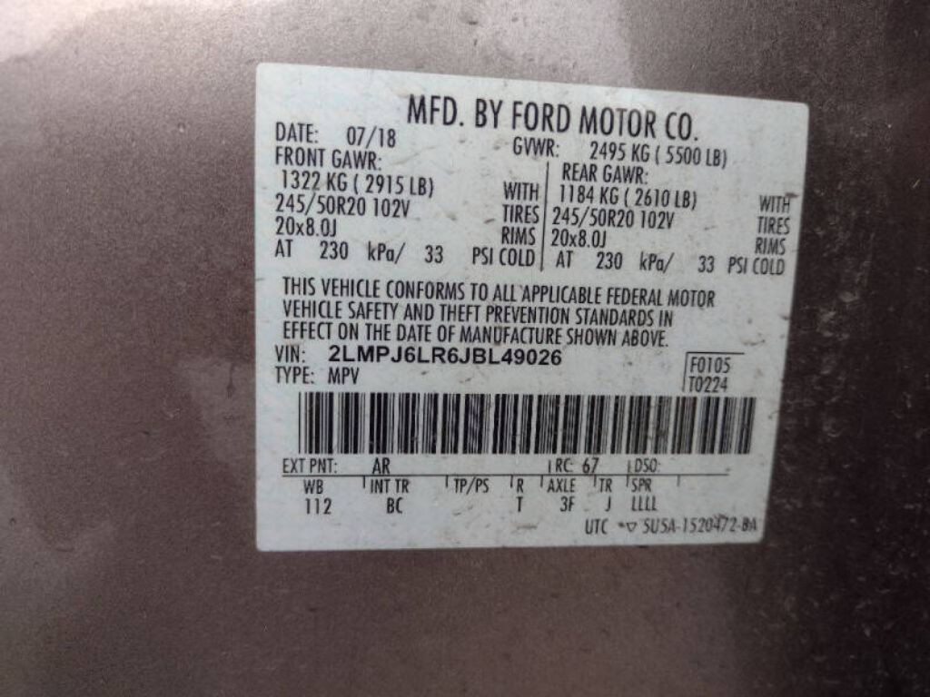 2018 Lincoln MKX Image 21